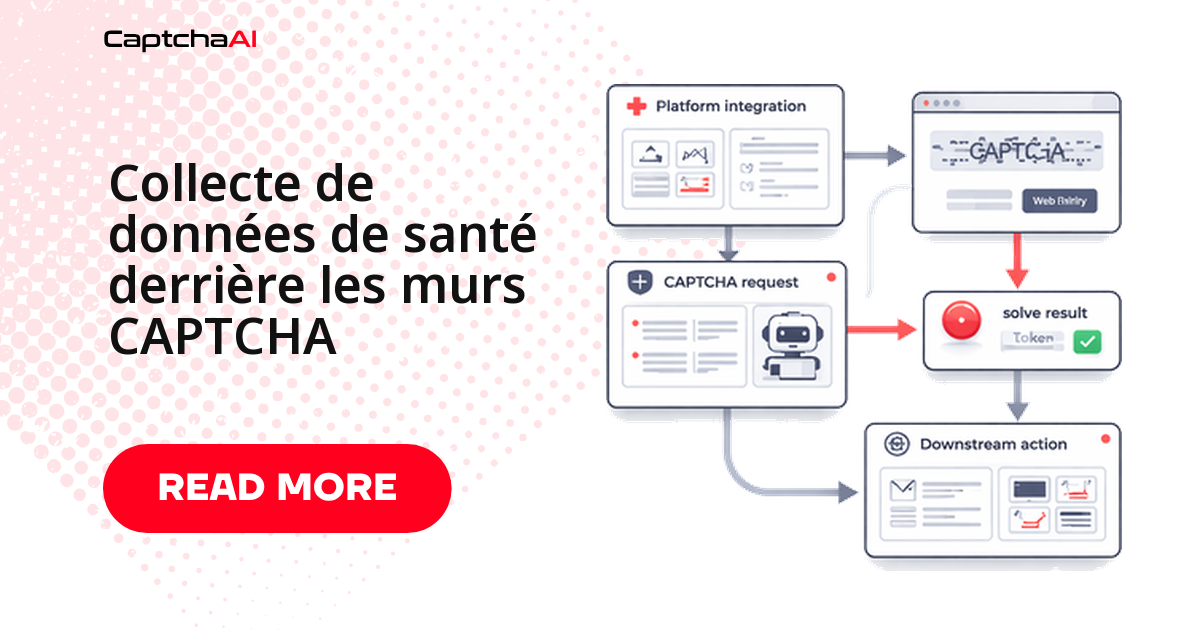 Collecte de données de santé derrière les murs CAPTCHA