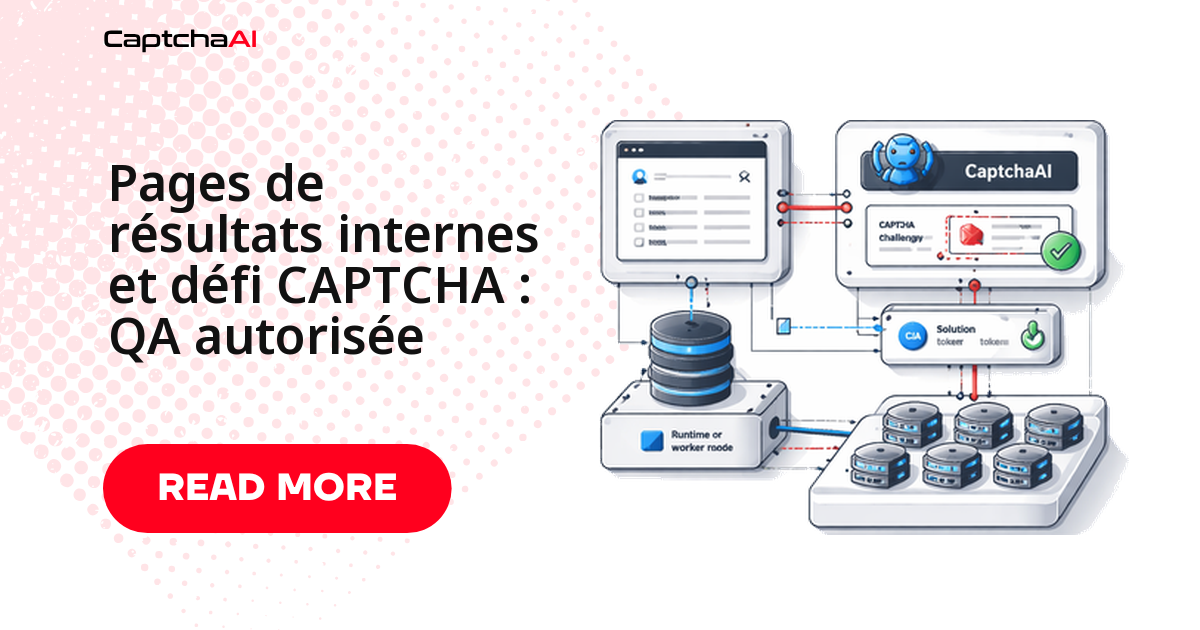 Pages de résultats internes et défi CAPTCHA : QA autorisée