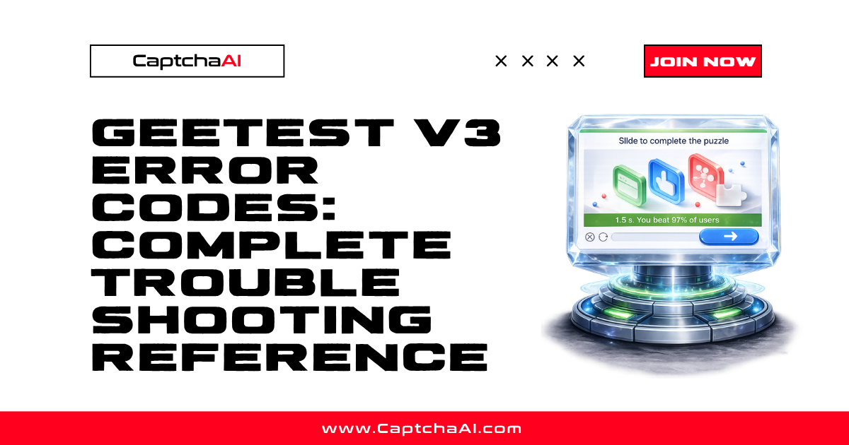 GeeTest v3 Error Codes: Complete Troubleshooting Reference