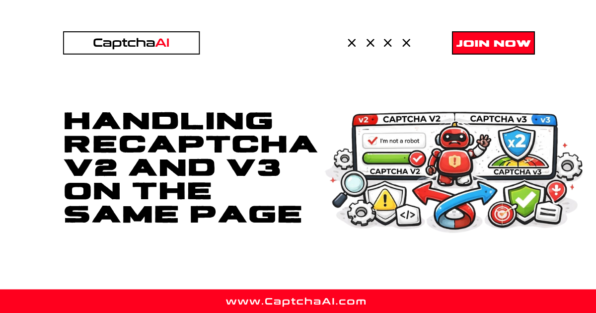 Handling reCAPTCHA v2 and v3 on the Same Page
