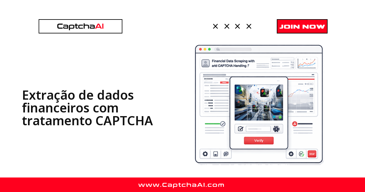 Extração de dados financeiros com tratamento CAPTCHA