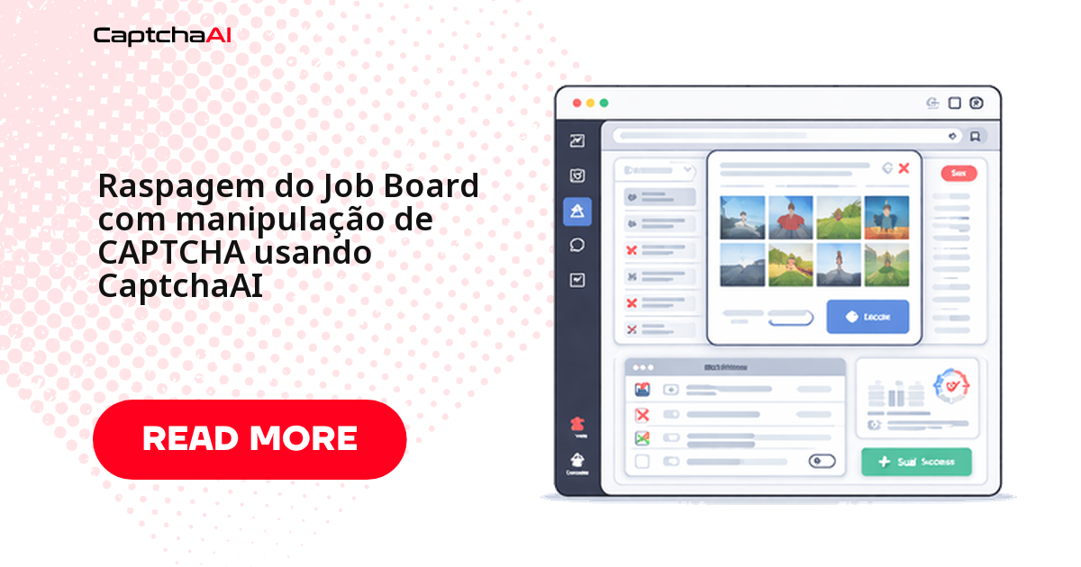 Raspagem do Job Board com manipulação de CAPTCHA usando CaptchaAI