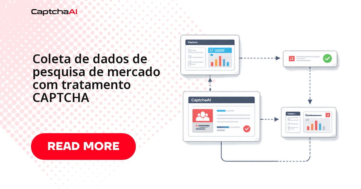 Coleta de dados de pesquisa de mercado com tratamento CAPTCHA