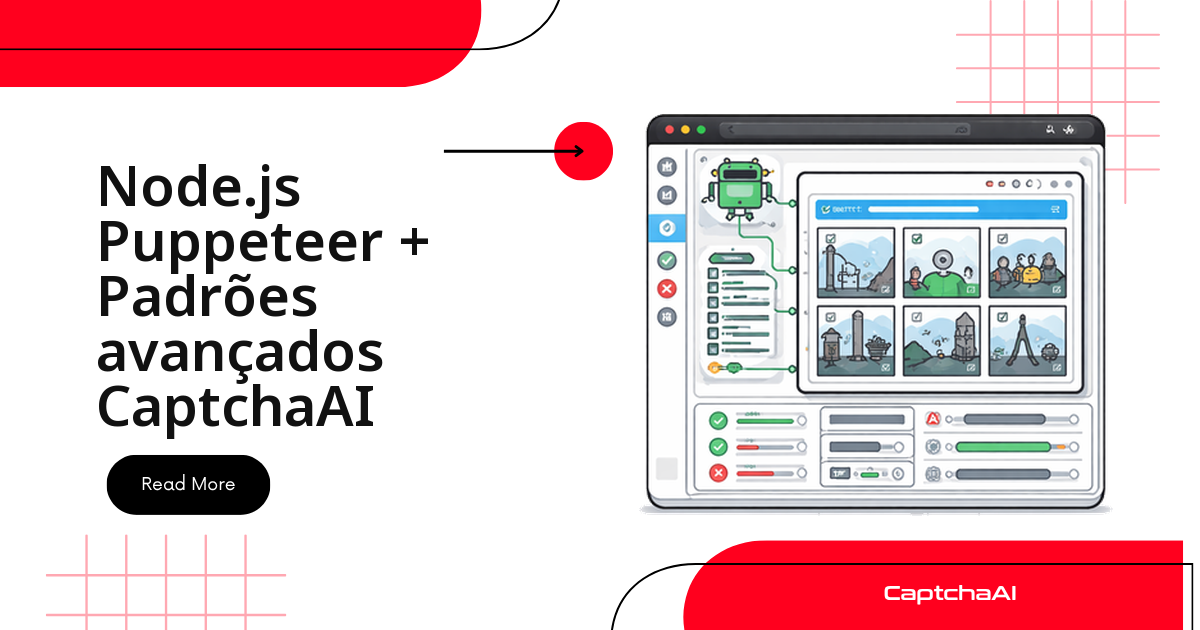 Node.js Puppeteer + CaptchaAI para QA avançado