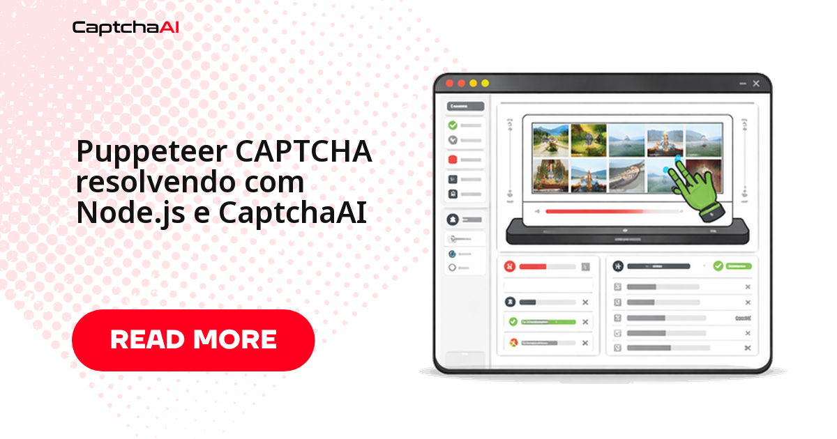 Puppeteer CAPTCHA resolvendo com Node.js e CaptchaAI
