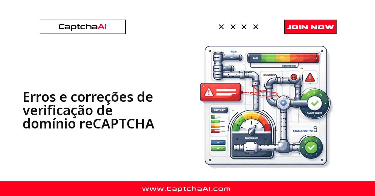 Erros e correções de verificação de domínio reCAPTCHA