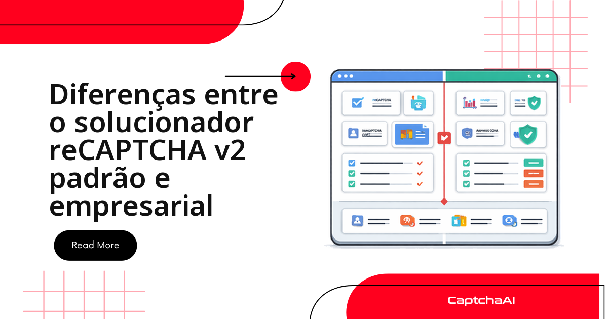 Diferenças entre o solucionador reCAPTCHA v2 padrão e empresarial