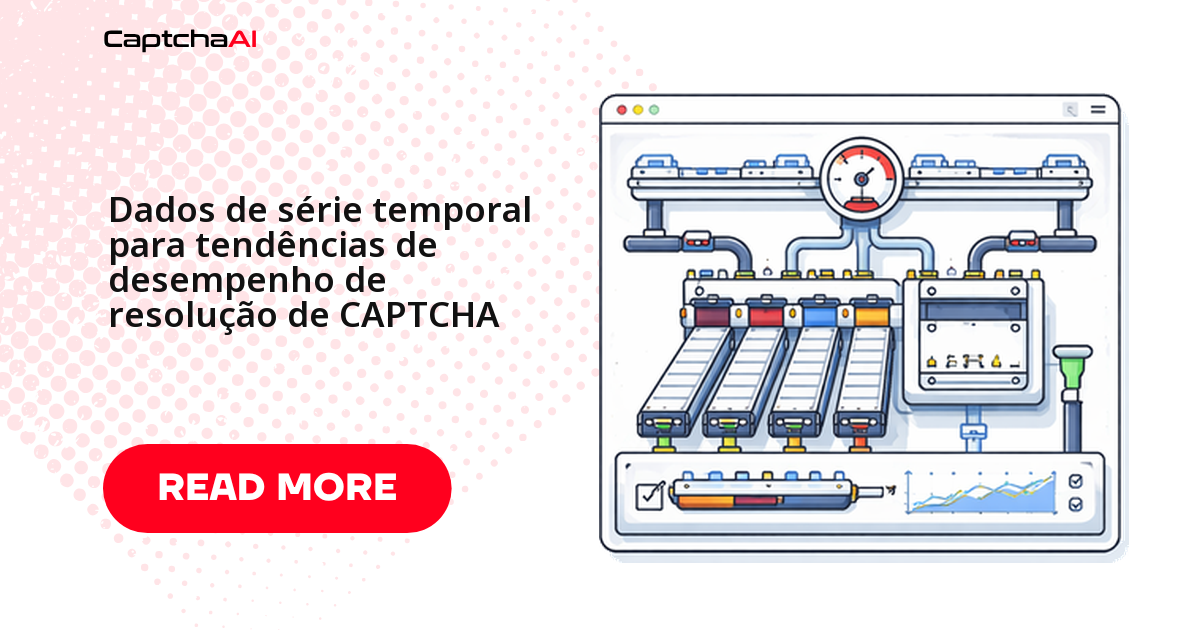Dados de série temporal para tendências de desempenho de resolução de CAPTCHA
