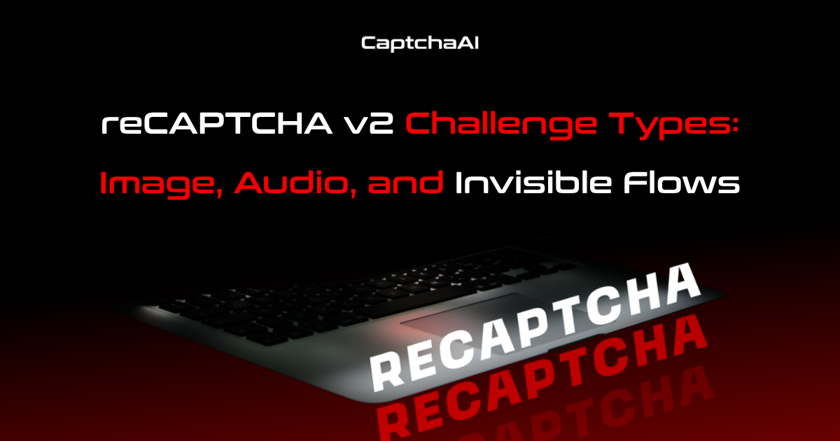 reCAPTCHA v2 Challenge Types: Image, Audio, and Invisible Flows