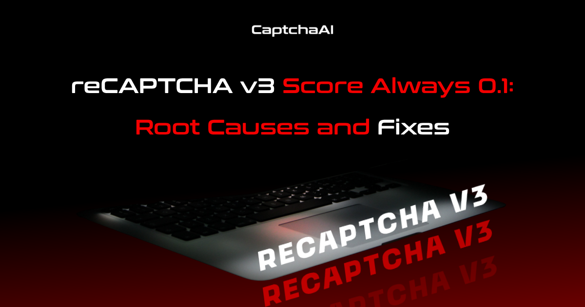 reCAPTCHA v3 Score Always 0.1: Root Causes and Fixes
