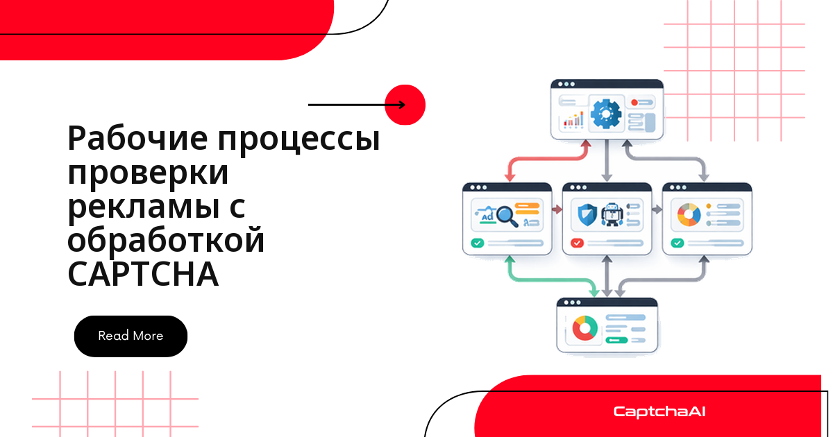 Рабочие процессы проверки рекламы с обработкой CAPTCHA