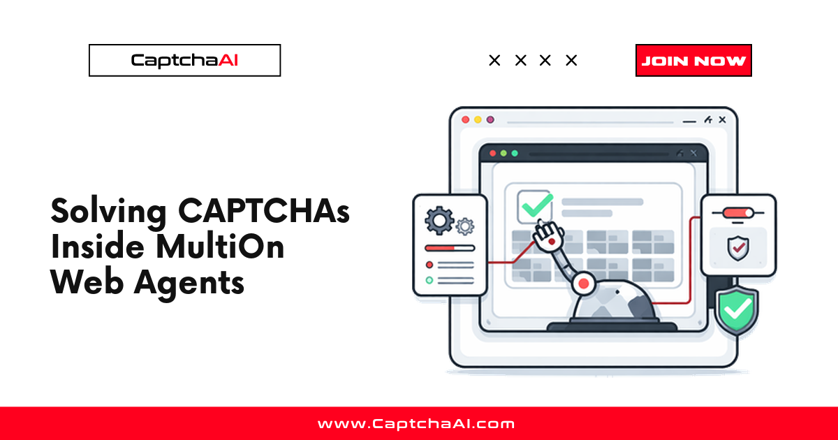 Solving CAPTCHAs Inside MultiOn Web Agents