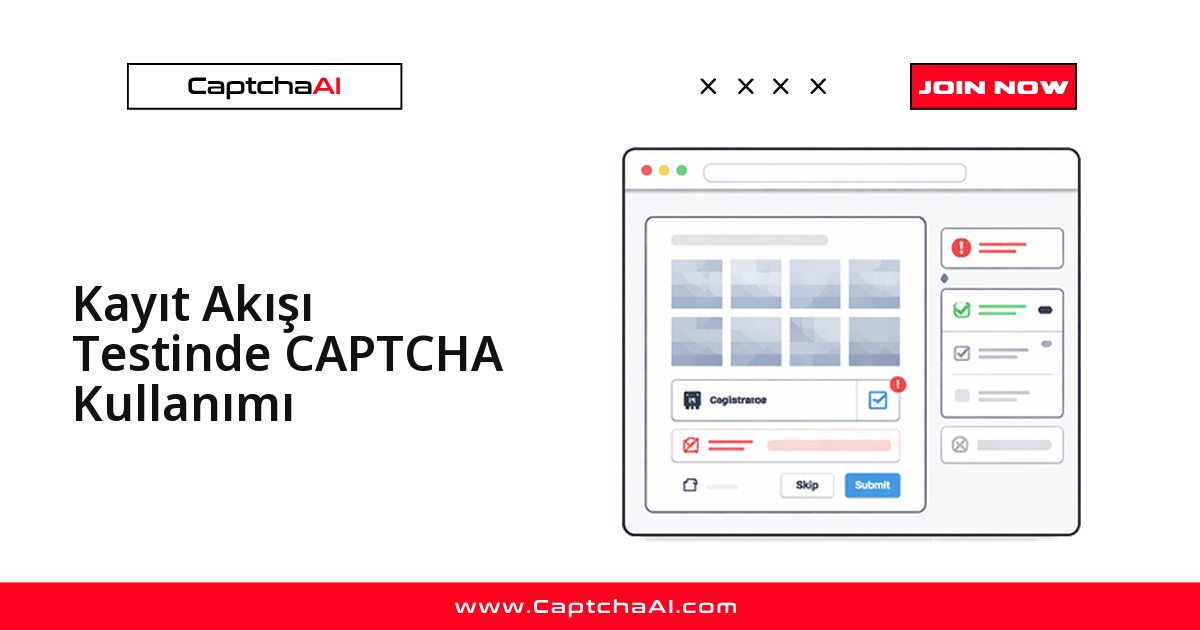 Kayıt Akışı Testinde CAPTCHA Kullanımı