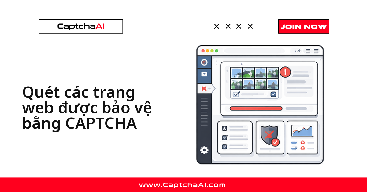 Quét các trang web được bảo vệ bằng CAPTCHA