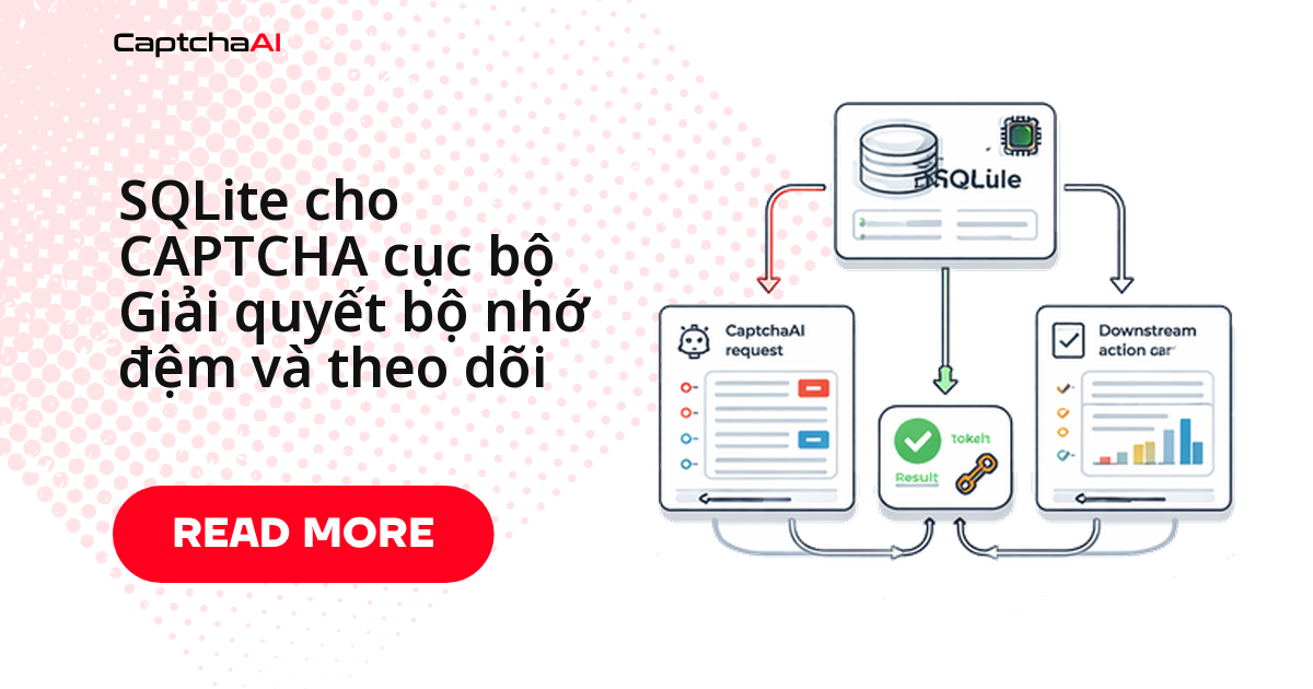 SQLite cho CAPTCHA cục bộ Giải quyết bộ nhớ đệm và theo dõi