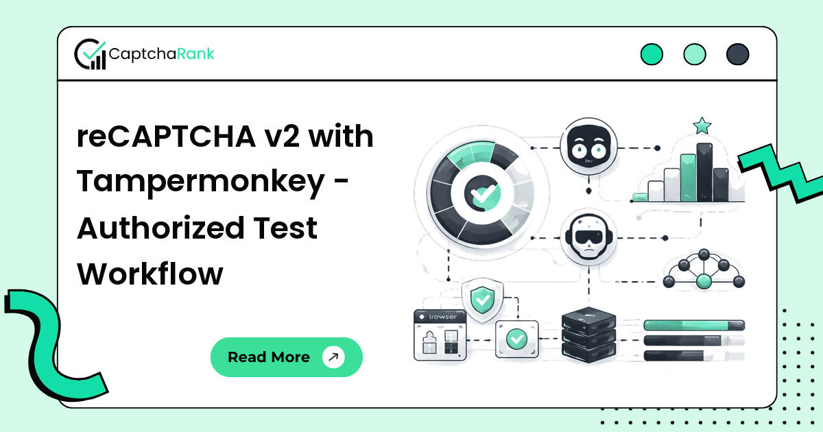 reCAPTCHA v2 with Tampermonkey - Authorized Test Workflow
