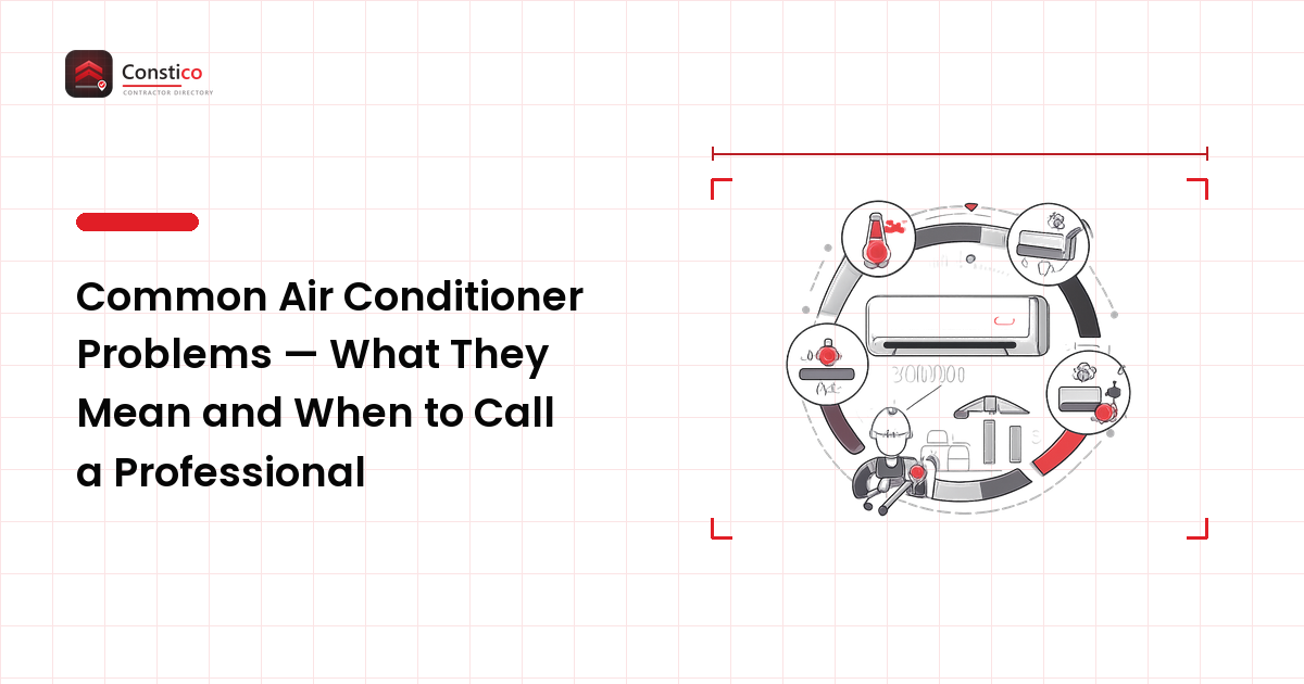 Common Air Conditioner Problems — What They Mean and When to Call a Professional