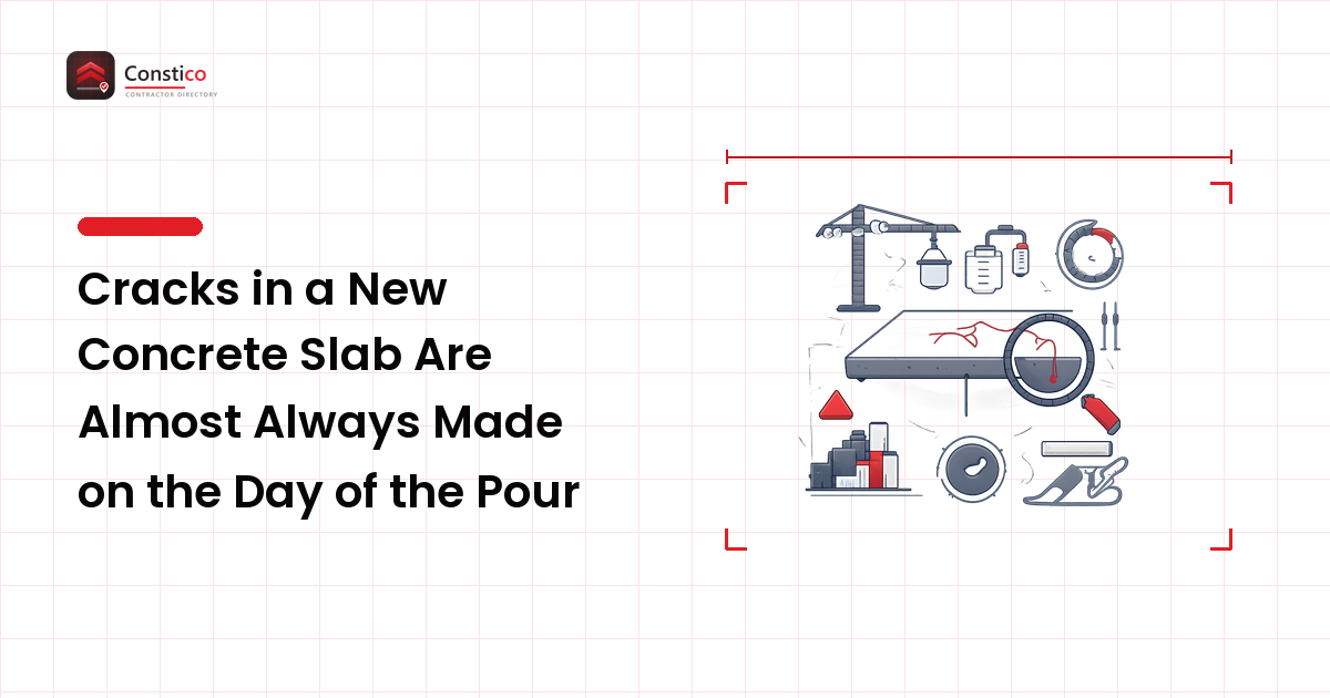 Cracks in a New Concrete Slab Are Almost Always Made on the Day of the Pour