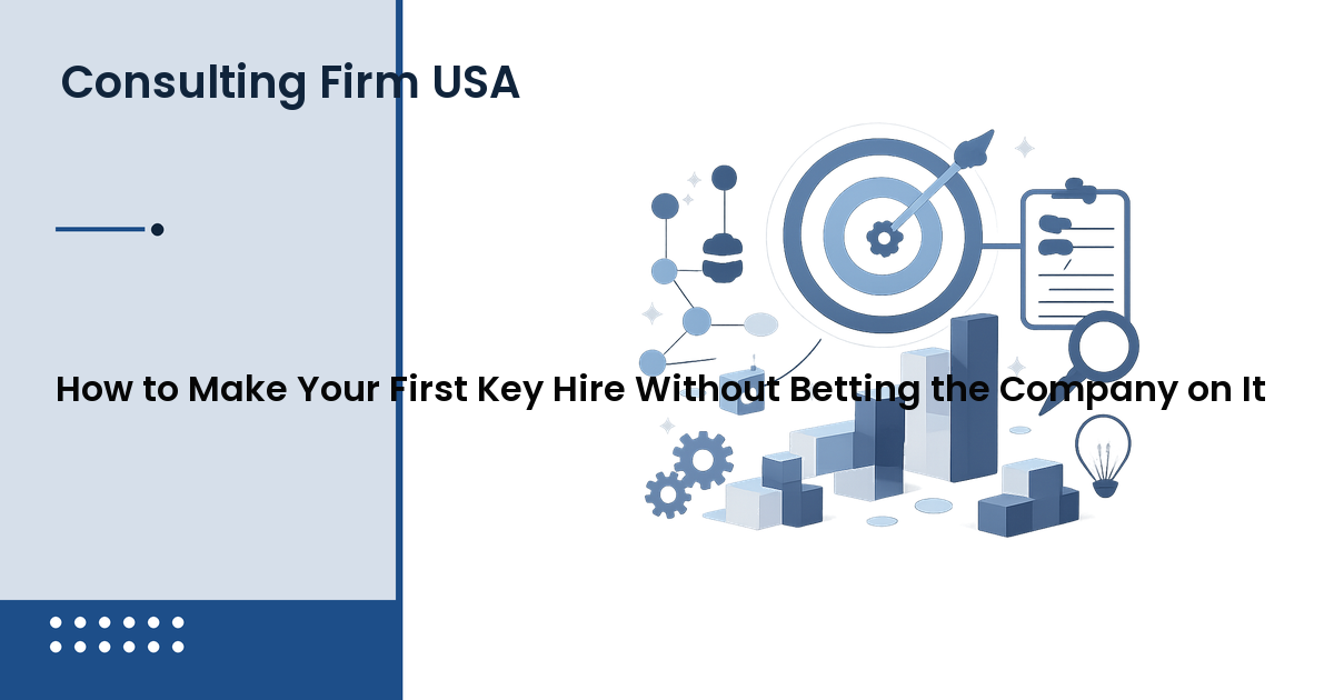 How to Make Your First Key Hire Without Betting the Company on It