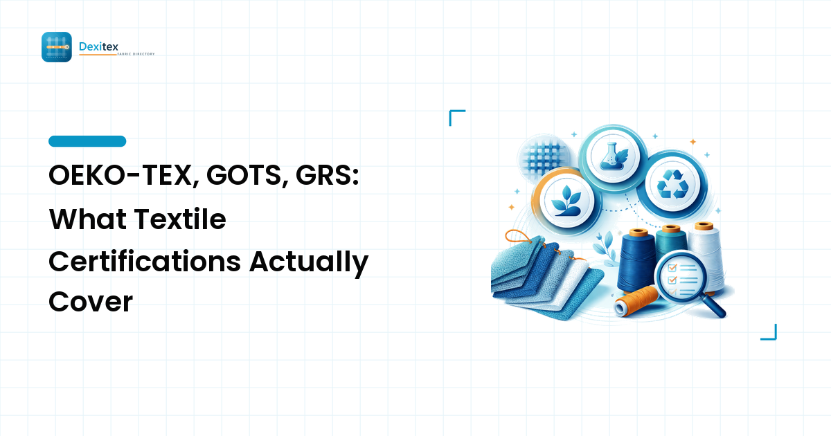 OEKO-TEX, GOTS, GRS: What Textile Certifications Actually Cover