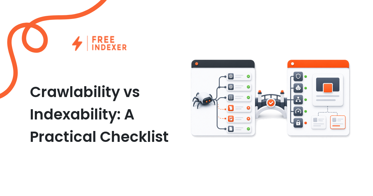 Crawlability vs Indexability: A Practical Checklist