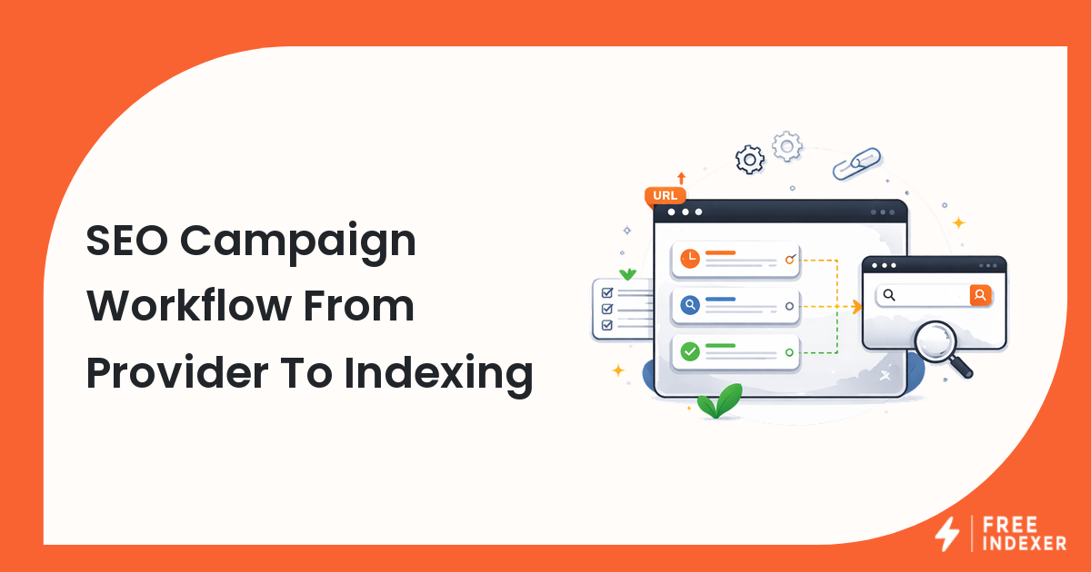 SEO Campaign Workflow From Provider To Indexing