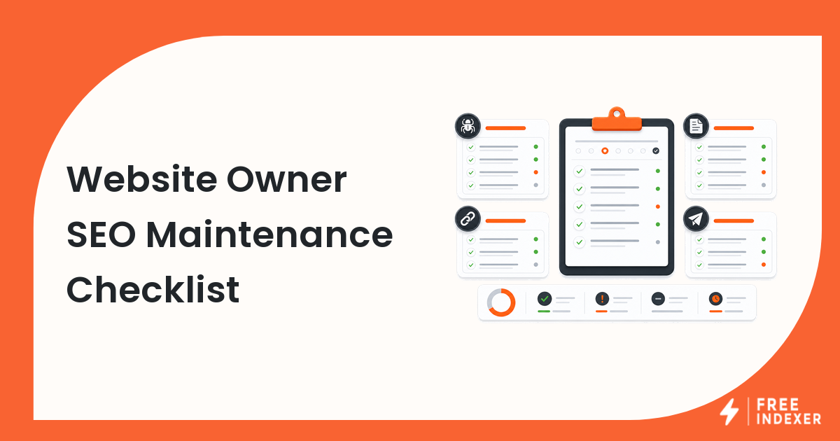 Website Owner SEO Maintenance Checklist