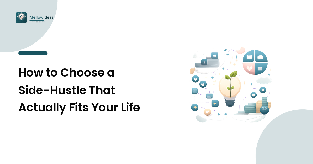How to Choose a Side-Hustle That Actually Fits Your Life