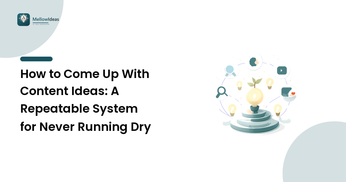 How to Come Up With Content Ideas: A Repeatable System for Never Running Dry
