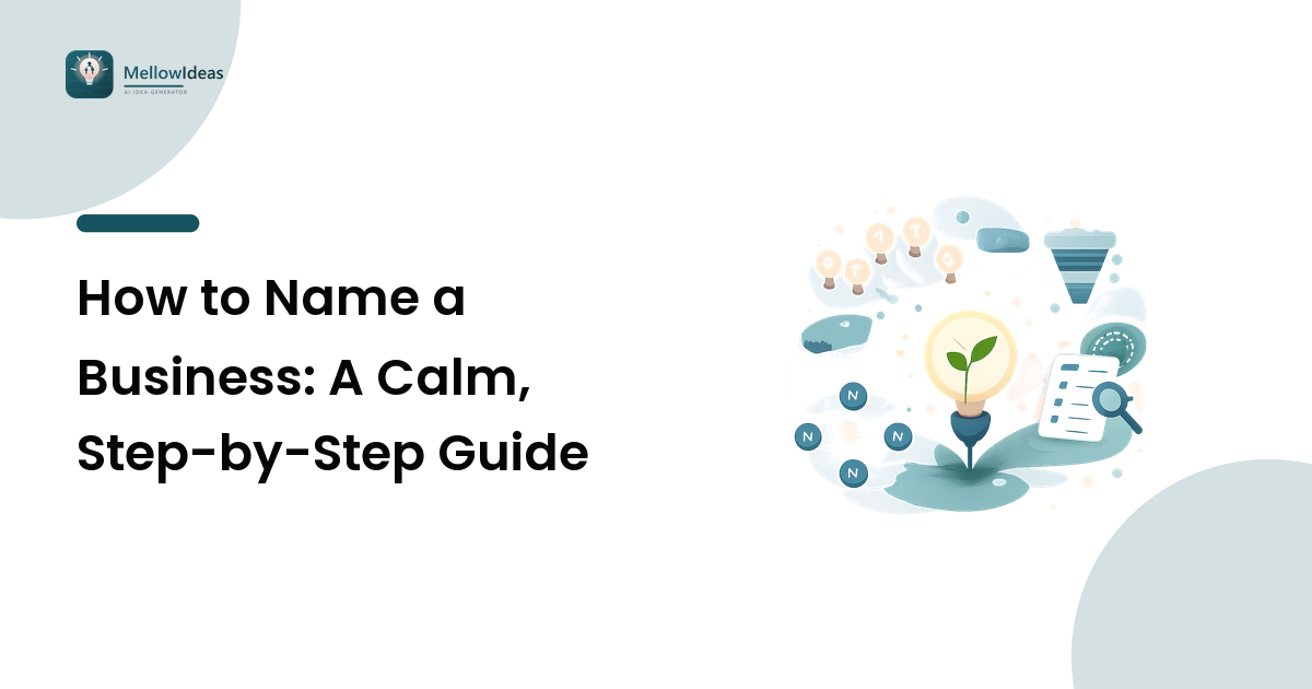 How to Name a Business: A Calm, Step-by-Step Guide
