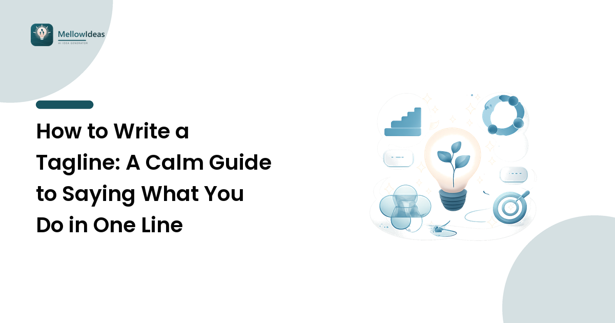 How to Write a Tagline: A Calm Guide to Saying What You Do in One Line