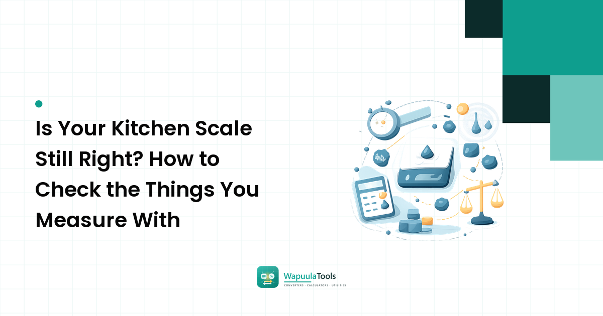 Is Your Kitchen Scale Still Right? How to Check the Things You Measure With
