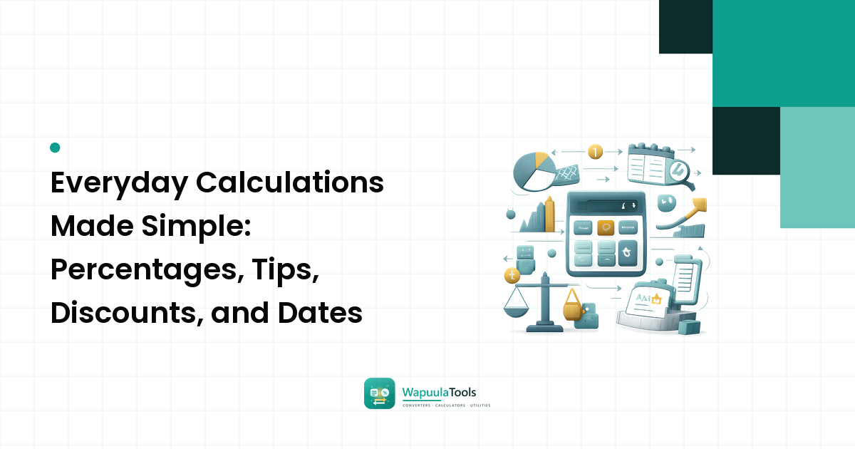 Everyday Calculations Made Simple: Percentages, Tips, Discounts, and Dates