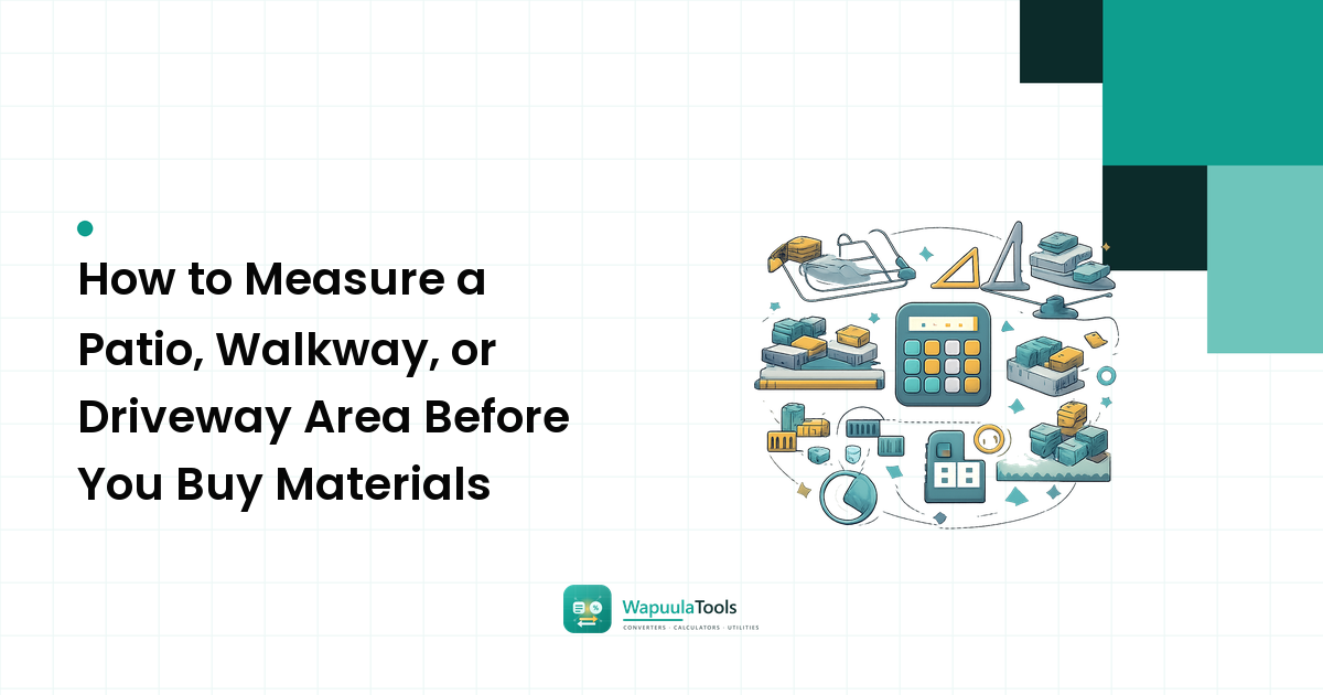 How to Measure a Patio, Walkway, or Driveway Area Before You Buy Materials