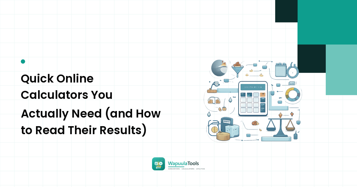 Quick Online Calculators You Actually Need (and How to Read Their Results)