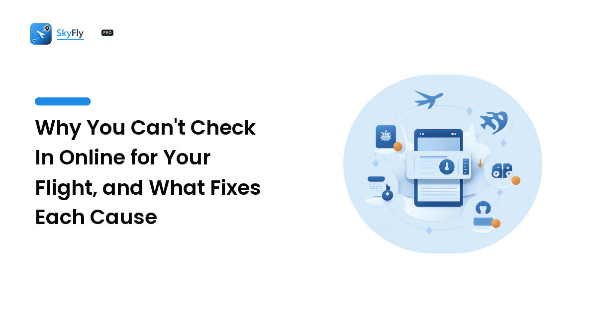 Why You Can't Check In Online for Your Flight, and What Fixes Each Cause