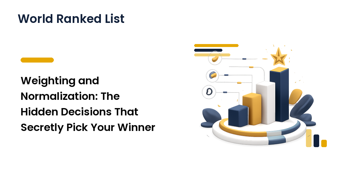 Weighting and Normalization: The Hidden Decisions That Secretly Pick Your Winner
